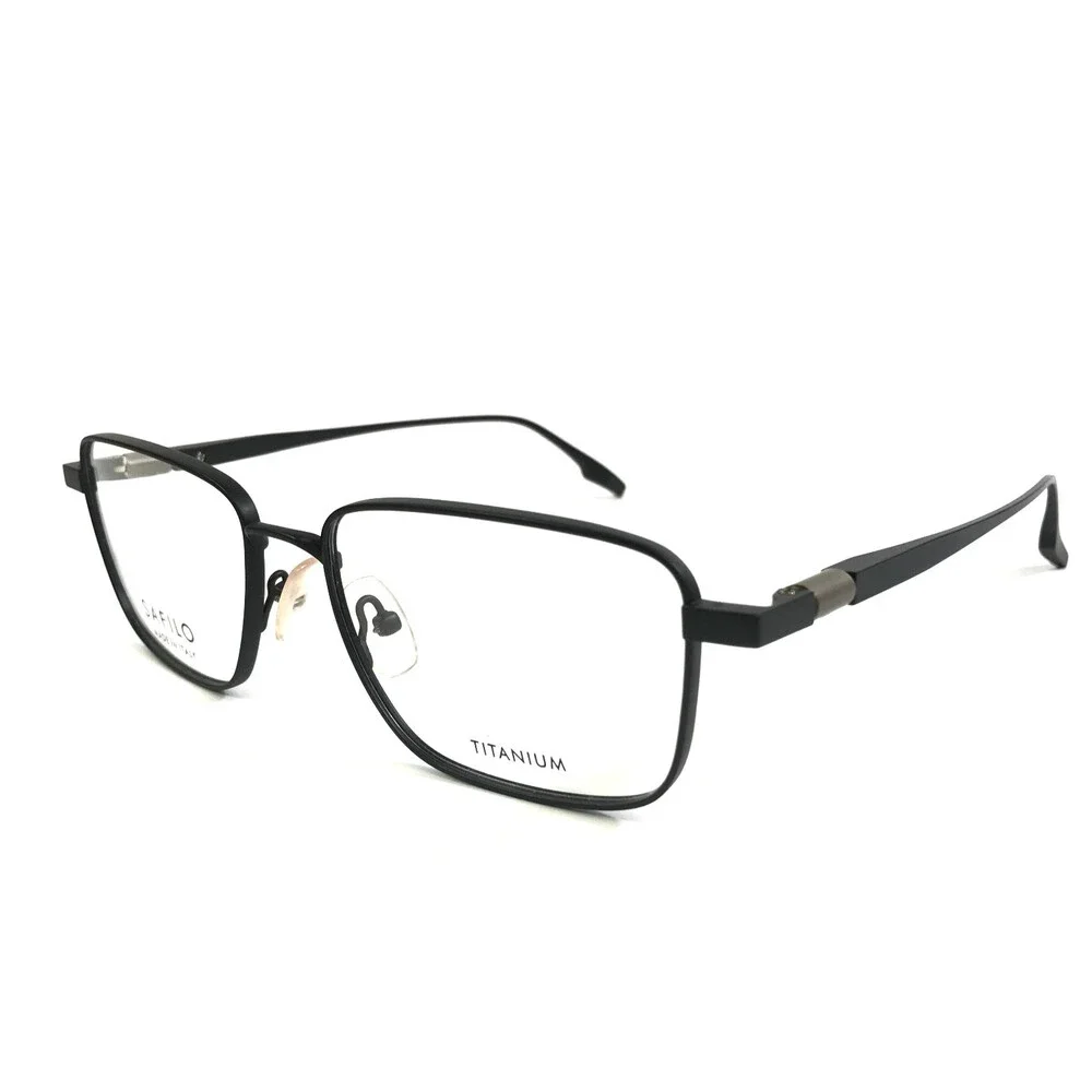 Safilo Eyeglasses Frames REGISTRO 04 PJP Matte Black Titanium 55-17-145
